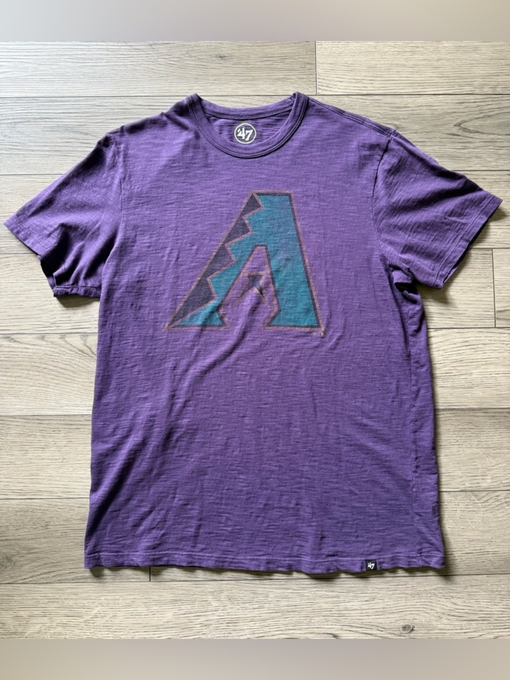 Men’s ‘47 Brand Purple Arizona Diamondbacks Logo T-Shirt